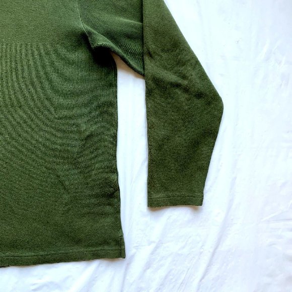 Eddie Bauer Sweater Mens Small Green 1/4 Zip Mock Pullover Long Sleeve Outdoor - Picture 5 of 12